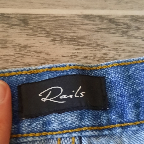 Rails Denim Button Down Distressed Daisy Shorts 27 - Picture 6 of 7